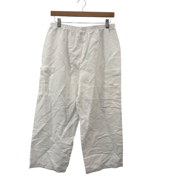 Hot Cotton Marc Ware Croo Linen Blend Pants Womens Size M Lagenlook Beachy Boho - Picture 2 of 4